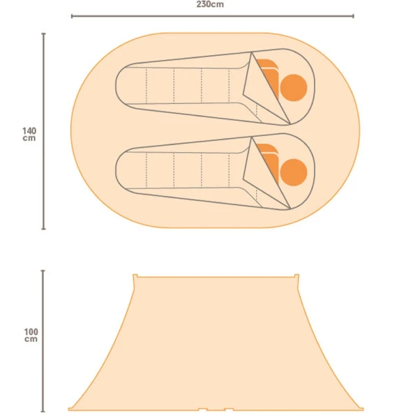 Regatta Malawi 2 Kişilik Pop-Up Çadır-PEMBE - 8