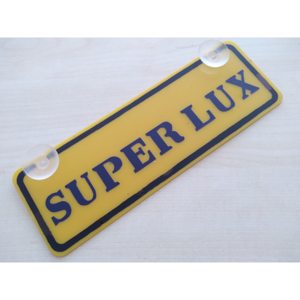SARI DEKOR PLAKA - SUPER LUX (22x7,5cm) vantuzlu Pleksi (Dekor Levha) SARI PLAKA ürün görseli