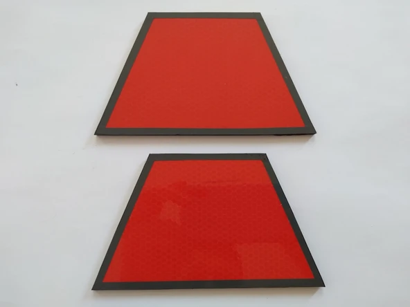 ARKA KASA REFLEKTÖRÜ 15x8x9,5cm (2 ADET) DİKDÖRTGEN YAPIŞTIRMALI KIRMIZI, KEDİGÖZÜ - Resim 4