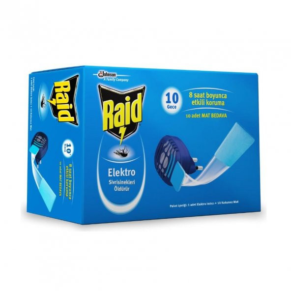 Raid Elektro Isıtıcı Makine Sinek Kovar + 10 Mat Tablet