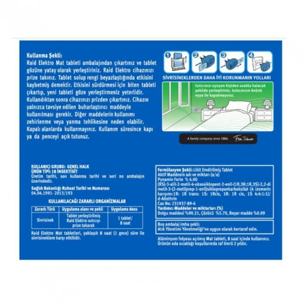 Raid Elektro Isıtıcı Makine Sinek Kovar + 10 Mat Tablet - 2