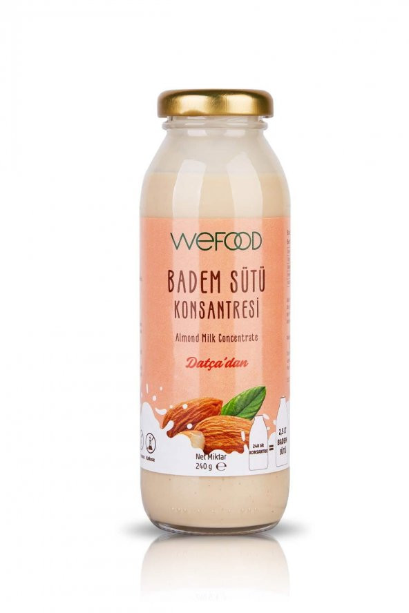 Wefood Badem Sütü Konsantresi (Şekersiz, 100 Badem) 240 gr