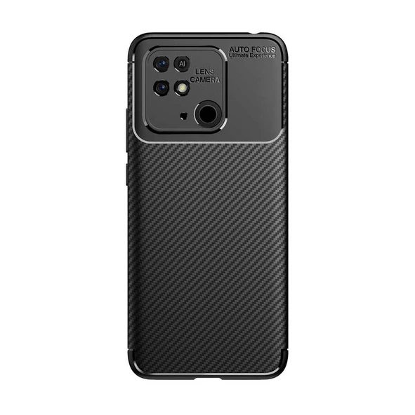 Xiaomi Poco C40 Kılıf Zore Negro Karbon Tasarım Silikon Kılıf - 6
