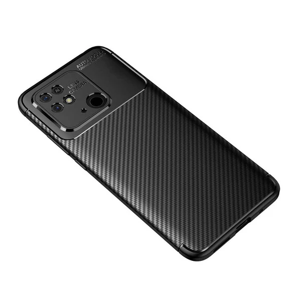 Xiaomi Poco C40 Kılıf Zore Negro Karbon Tasarım Silikon Kılıf - 4