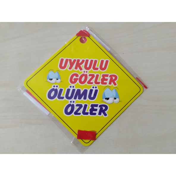CAM İÇİ SARI DEKOR PLAKA KARE UYKULU GÖZLER ÖLÜMÜ ÖZLER (11x11cm) YAPIŞTIRMALI (Dekor Levha) SARI PLAKA