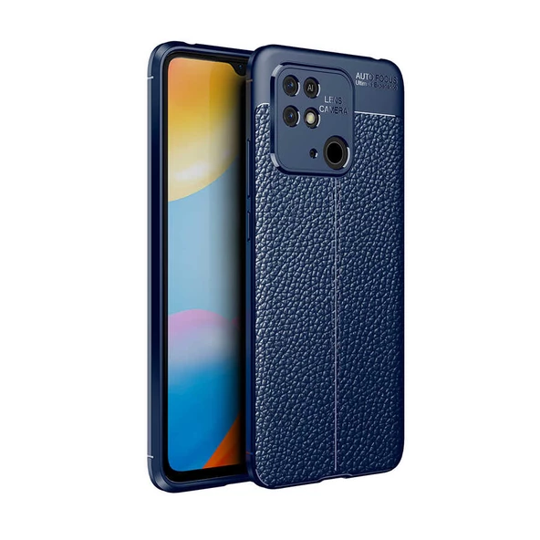 Xiaomi Poco C40 Kılıf Zore Niss Deri Desenli Silikon Kılıf - Resim 2