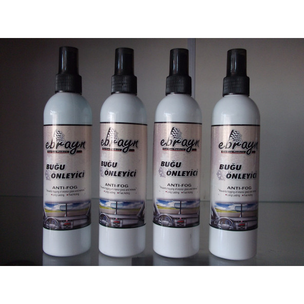 BUĞU ÖNLEYİCİ SPREY 250ML (EBRAYN) BUĞU GİDERİCİ (Araç Camı buğu önleyici) (Gözlük Buğu Önleyici) - 4