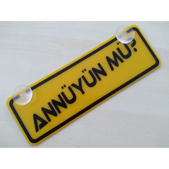 DEKOR SARI PLAKA - ANNÜYÜNMÜ (22x7,5cm) vantuzlu Pleksi, Dekor Levha, DEKOR PLAKA