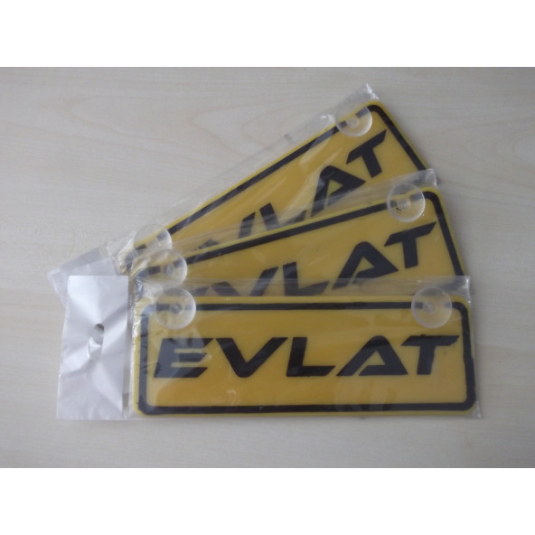 DEKOR SARI PLAKA - EVLAT (22x7,5cm) vantuzlu Pleksi (Dekor Levha) DEKOR PLAKA - 2