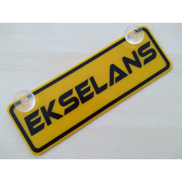 DEKOR SARI PLAKA - EKSELANS (22x7,5cm) vantuzlu Pleksi (Dekor Levha) DEKOR PLAKA