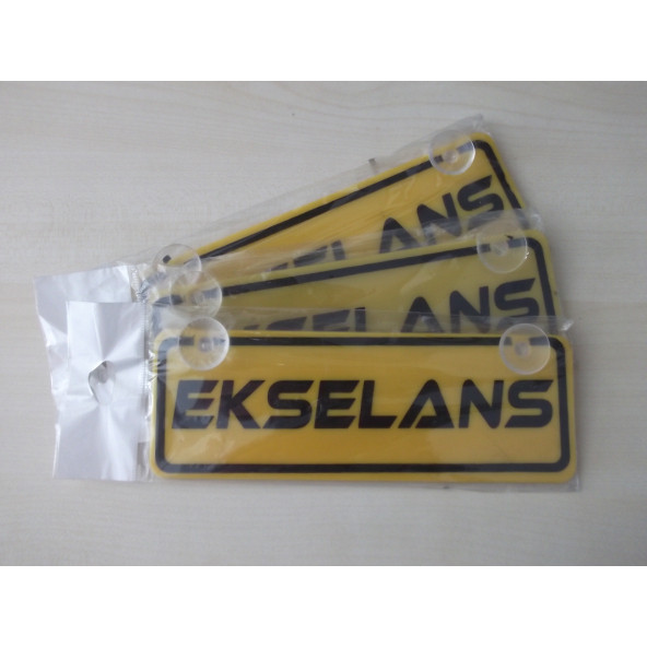 DEKOR SARI PLAKA - EKSELANS (22x7,5cm) vantuzlu Pleksi (Dekor Levha) DEKOR PLAKA - 2