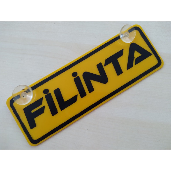 DEKOR SARI PLAKA - FİLİNTA (22x7,5cm) vantuzlu Pleksi (Dekor Levha) DEKOR PLAKA