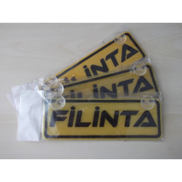 DEKOR SARI PLAKA - FİLİNTA (22x7,5cm) vantuzlu Pleksi (Dekor Levha) DEKOR PLAKA - 2