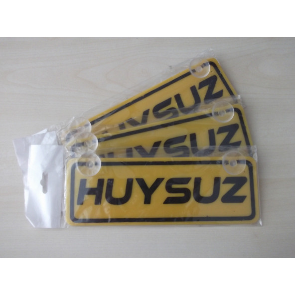 DEKOR SARI PLAKA - HUYSUZ (22x7,5cm) vantuzlu Pleksi (Dekor Levha) DEKOR PLAKA - 2