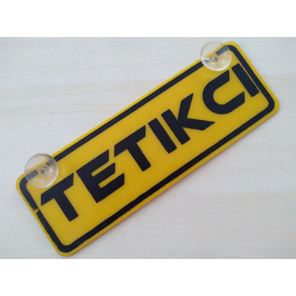 DEKOR SARI PLAKA - TETİKÇİ (22x7,5cm) vantuzlu Pleksi (Dekor Levha) DEKOR PLAKA ürün görseli