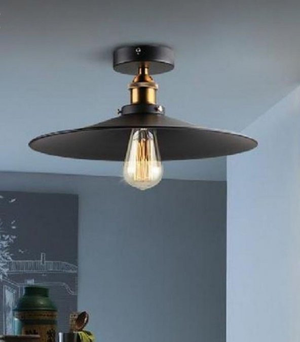 MYLİGHTS  VİNTAGE RETRO  RUSTİK 40CM METAL PLOFONYER AVİZE ürün görseli