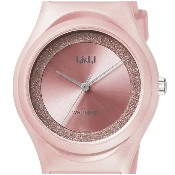 Q&Q VQ86J028Y Su Geçirmez Silikon Kordonlu Kadın Kol Saati - 2