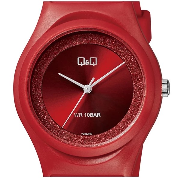 Q&Q VQ86J030Y Su Geçirmez Silikon Kordonlu Kadın Kol Saati - 3