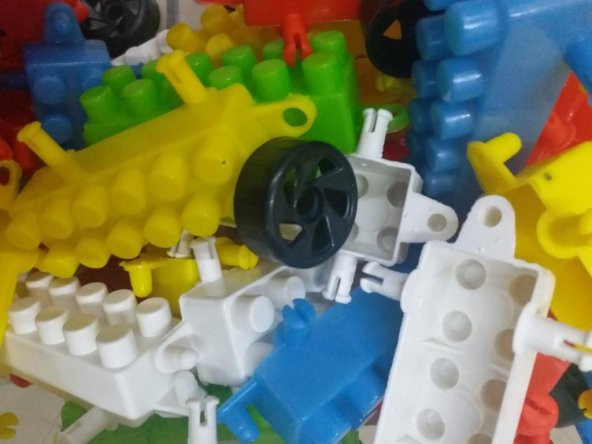 Eğitici Yaratıcı 150 parça Lego Seti Ufku Açar''Zeka Geliştirip Beceri Kazandır Bina''Araba''Tren Setli - 6