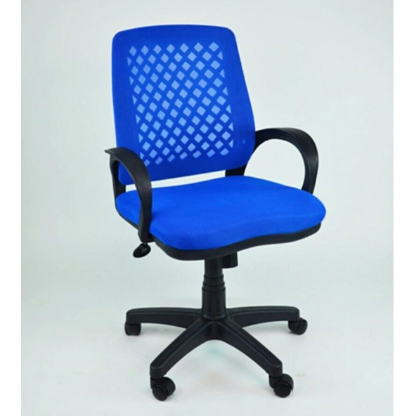 ECEMİCE Fileli Petek Ofis Büro Bilgisayar Koltuğu Sandalyesi Mavi