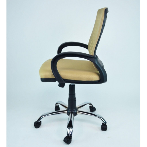 ECEMİCE Fileli Petek Ofis Büro Bilgisayar Koltuğu Sandalyesi KROM AYAK - 2