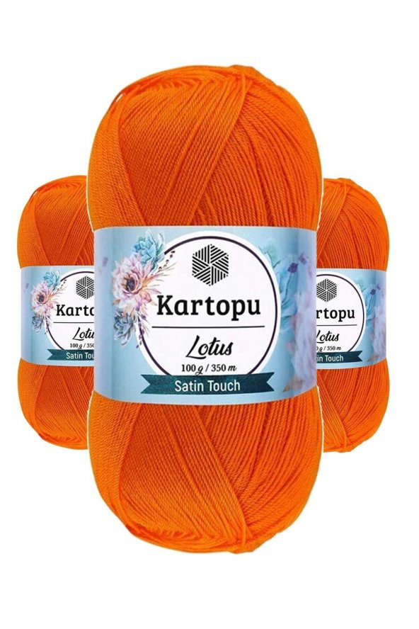 3 Adet Lotus Bikini Büstiyer Bluz Örgü İpi  K273 Turuncu - 1