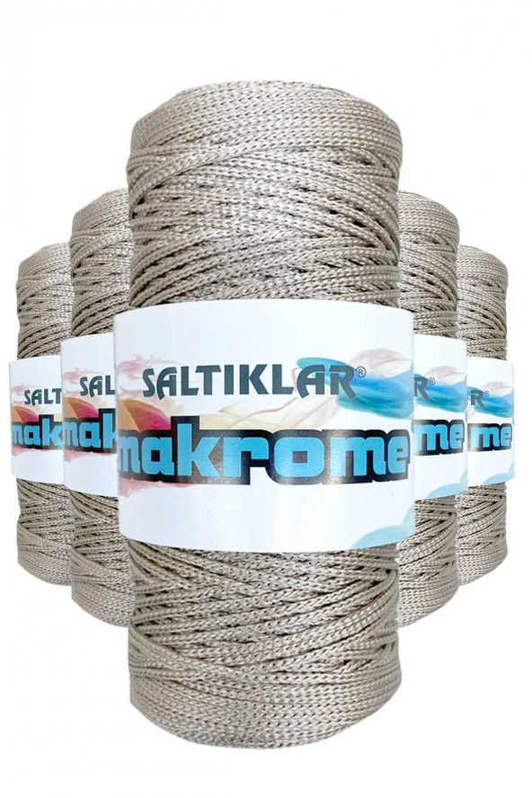 5 Adet Polyester Makrome İpi 227 Bej 100 gr - 1