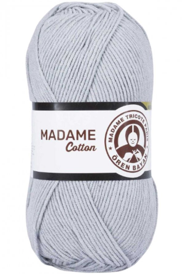 Madame Cotton El Örgü İpi Yünü 100 gr 001 Gri - 1
