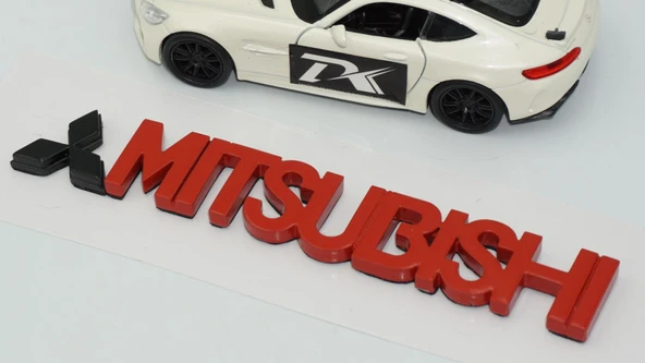DK Tuning Mitsubishi Bagaj Siyah Kırmızı Logo Arma - 4