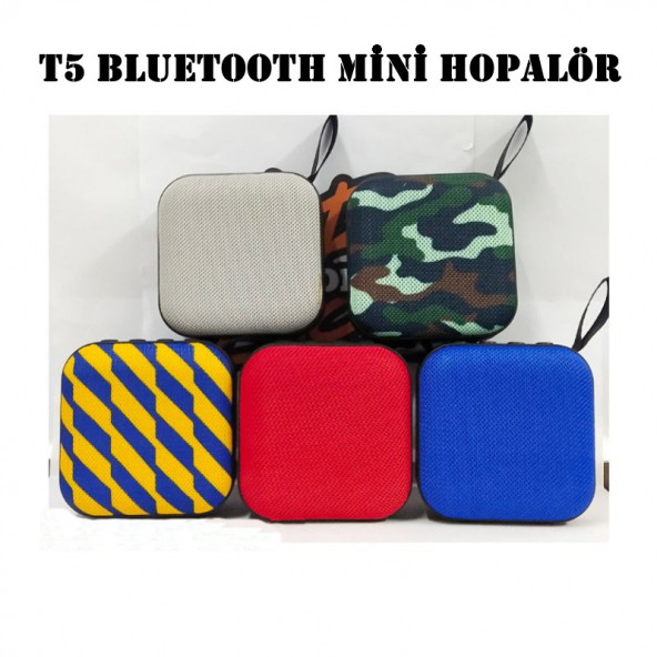 T5 Bluetooth Kablosuz Mini Hoparlör Radio/USB/SD Kart