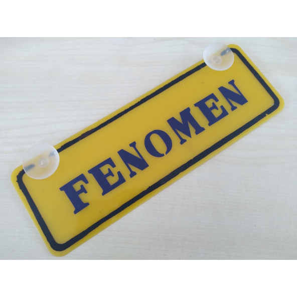 DEKOR SARI PLAKA - FENOMEN (22x7,5cm) vantuzlu Pleksi (Dekor Levha) DEKOR PLAKA ürün görseli