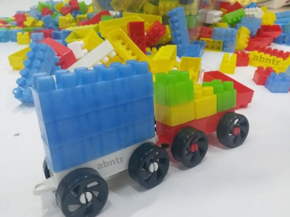 300 parça Lego Seti Eğitici Yaratıcı Ufuk Açar,Zeka Geliştirip Beceri Kazandır Bina,Araba,Tren Setli - 5