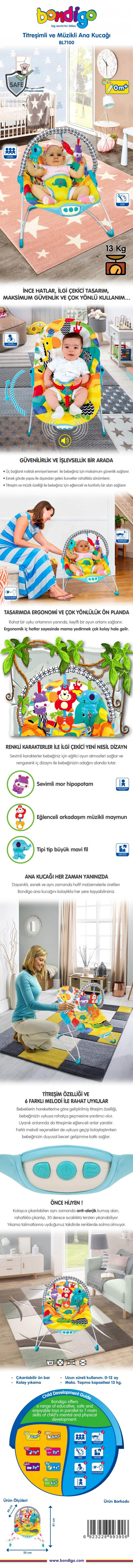 Bondigo Titreşimli ve Müzikli Ana Kucağı Ana Dizi BL7100 - 4