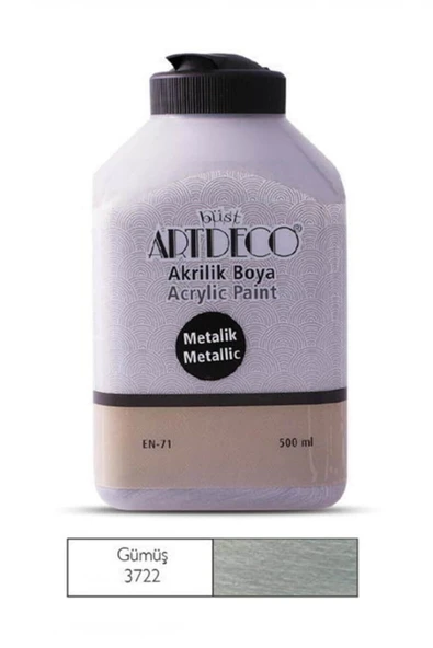 Artdeco Metalik Akrilik Boya 500ml Gümüş 3722 ürün görseli