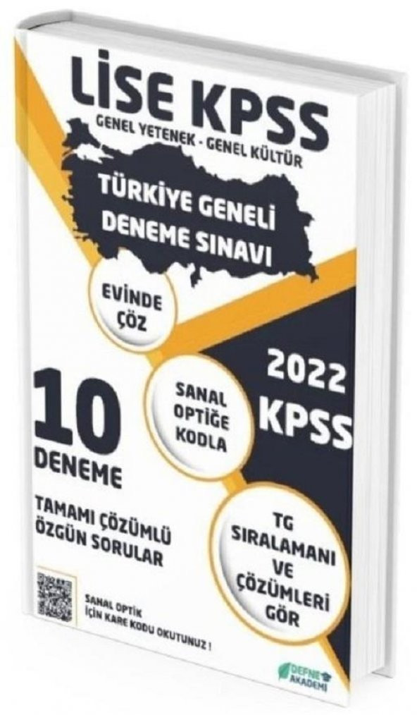Defne Akademi 2022 KPSS Lise Genel Yetenek Genel Kültür Türkiye Geneli 10 Deneme