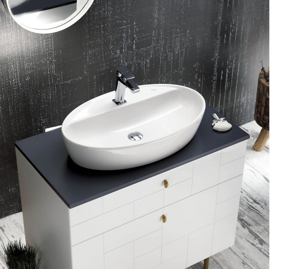 Turkuaz Cerastyle One Lavabo 67x42cm Çanak Tezgah Üstü (Delikli)
