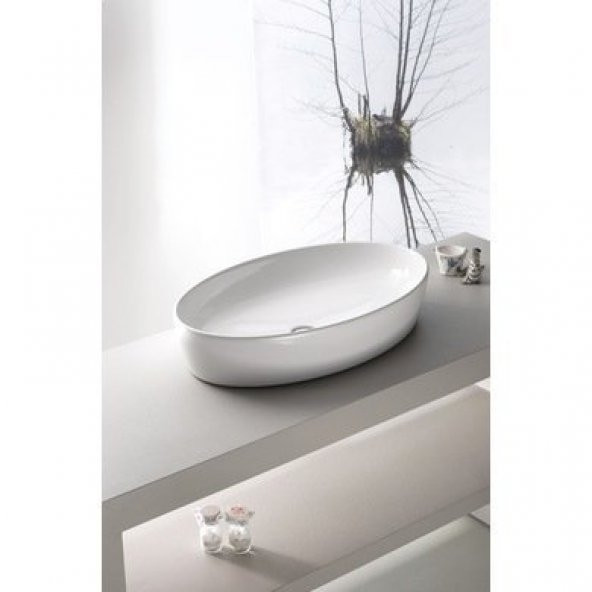 Turkuaz Cerastyle One Lavabo 67x42cm Çanak Tezgah Üstü (Deliksiz)