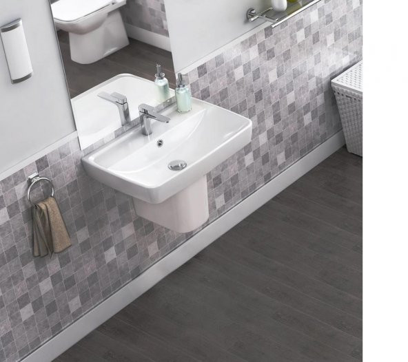 Turkuaz Cerastyle Duru Lavabo 50X40 Cm, Banyo, Tuvalet - 4