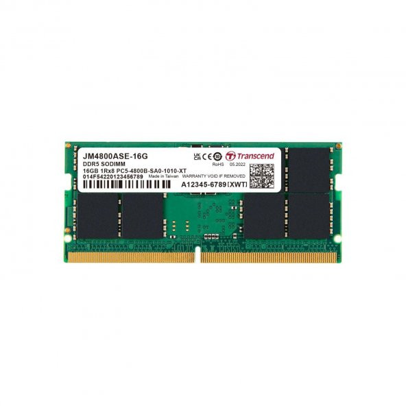 Transcend JM4800ASE-16G 16GB DDR5 4800Mhz CL40 1.1V Notebook Ram
