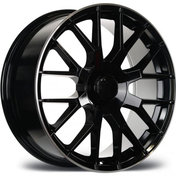 EMR-20162-04 9.5x20" -5x112 ET43 66.6 Matt Black Lip Diamond Jant (4 Adet)