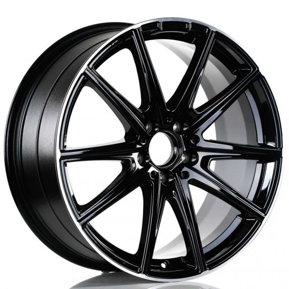 EMR-A330-03 8.5x19"-5x112 ET45 66.6 Black Lip Diamond Jant (4 Adet)