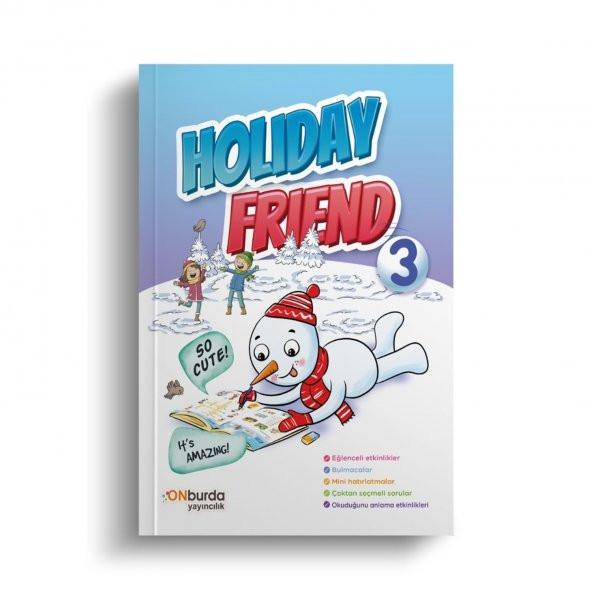 Onburda Yayınları 3. Sınıf Holiday Friend Yarıyıl Tatil Kitabı Yeni