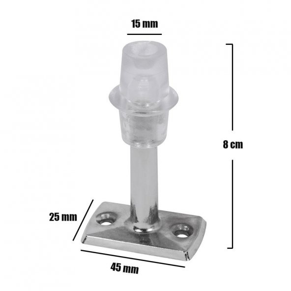 Kapı Tamponu Stoperi Krom Kapı Stopu 8 cm - 2