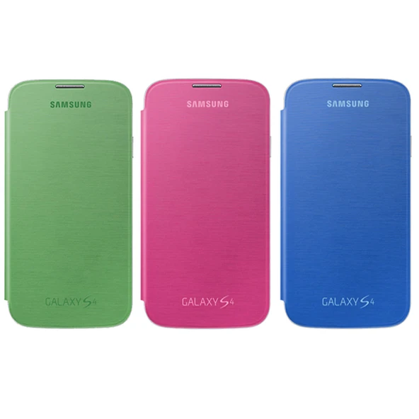 Samsung i9500 Galaxy S4 Flip Cover Orjinal Kılıf 3'lü Paket - Resim 3