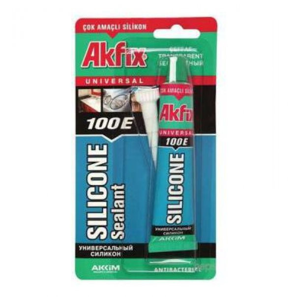 Akfix 100E Genel Amaçlı Sızdırmaz Silikon Tüp Şeffaf 50 mL - 2
