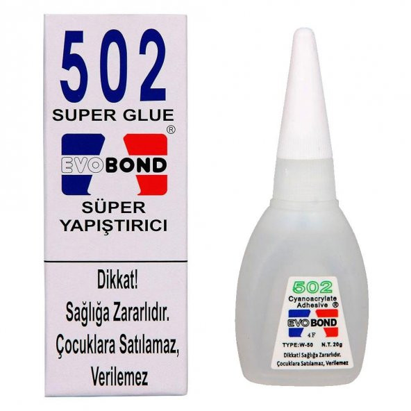 Evobond Glue Süper Hızlı 502 Japon Yapıştırıcısı 20 Gr