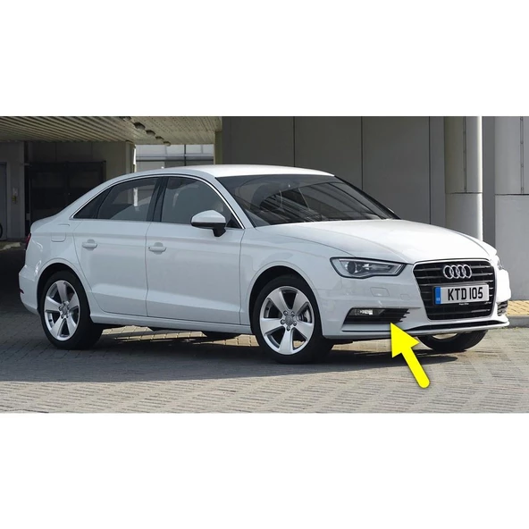 Audi A3 Sedan 2013-2016 Ön Tampon Sağ Sis Farı Kapağı Krom 8V5807682A