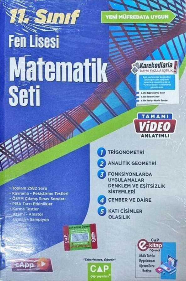 11.Sınıf Fen Lisesi Matematik Seti Çap Yayınları