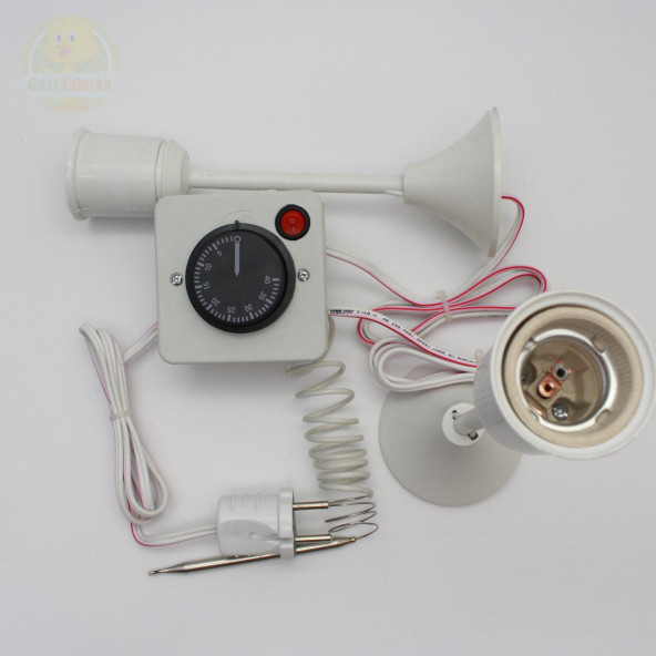 Termostat Kontrollü Düğmeli Yanan 1 Lamba Çıkışlı 1 Uzun Duyu Seti Hayvan Sürüngen Sistemi - 2