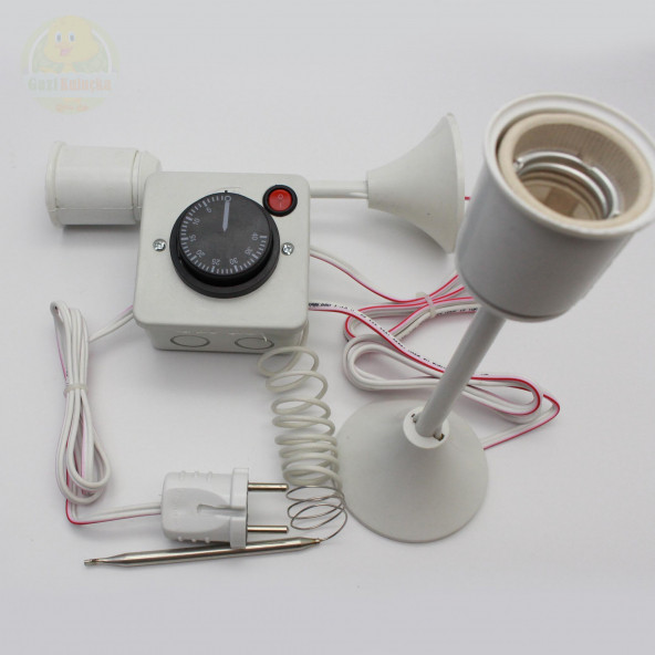 Termostat Kontrollü Düğmeli Yanan 1 Lamba Çıkışlı 1 Uzun Duyu Seti Hayvan Sürüngen Sistemi - 3